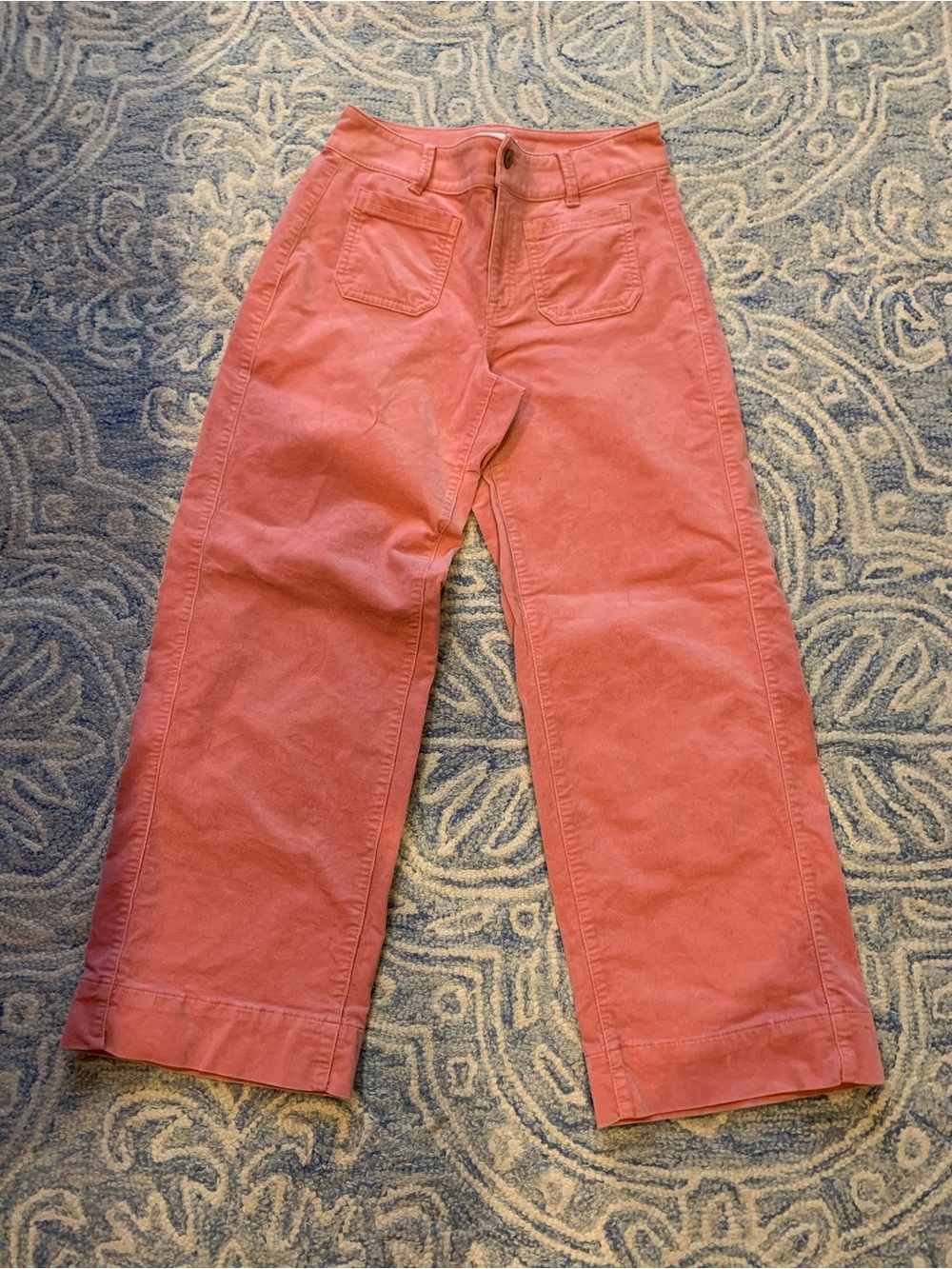 Talbots Coral Wide-Leg Corduroy Joggers